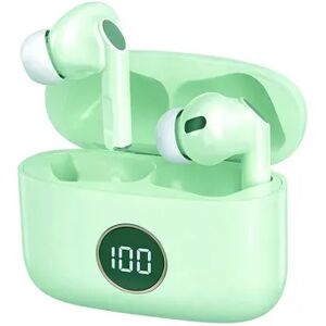 Visual Land SOUNDWAVE A1 Active Noise Cancelling True Wireless Bluetooth v5.3 Earbuds, Green