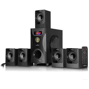 beFree Sound 5.1 Channel Surround Sound Bluetooth Speaker System, Black