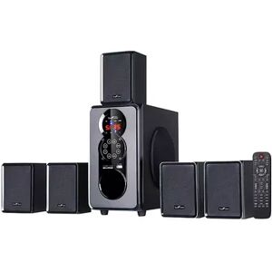 beFree Sound 5.1 Channel Bluetooth Surround Sound Speaker System, Black