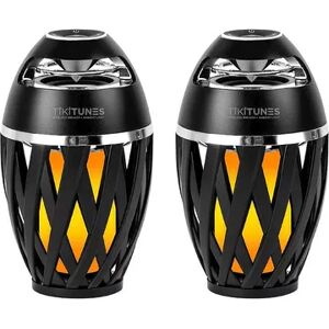 Tiki Tunes TikiTunes Portable Bluetooth Wireless Speakers (2-Pack), Black