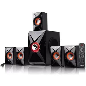 beFree Sound 5.1 Channel Bluetooth Surround Sound Speaker System, Orange