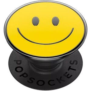 PopSockets Enamel Smiley Face PopGrip, Yellow