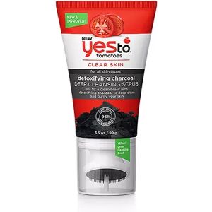 Yes To Tomatoes Detoxifying Charcoal Deep Cleansing Scrub, Size: 3.5Oz, Multicolor