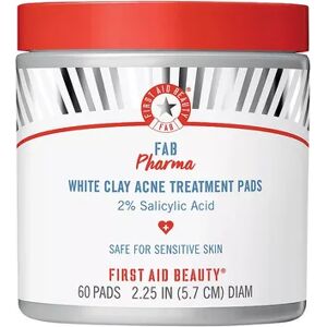 First Aid Beauty FAB Pharma White Clay Acne Treatment Pads 2% Salicylic Acid, Size: 60 CT, Multicolor