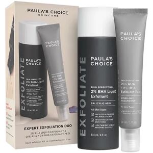 Paula's Choice Expert Exfoliation Duo featuring 2% BHA Liquid Exfoliant & 25% AHA + 2% BHA Exfoliant Peel, Multicolor