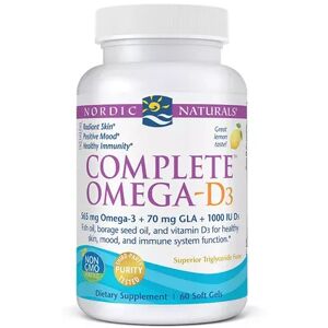 Nordic Naturals Complete Omega-D3 Supplement - 60 Count, Multicolor, 60 CT