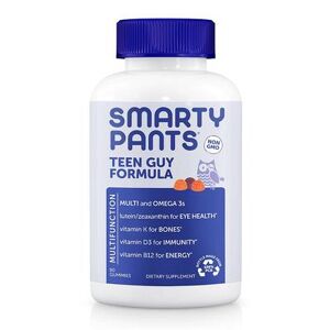 SmartyPants Vitamins Teen Guy Formula Gummy Vitamin, Multicolor, 90 CT
