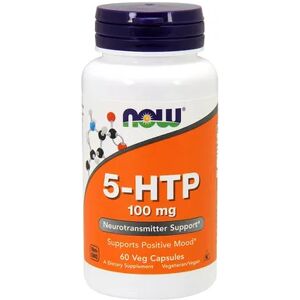 NOW Foods 5-HTP 100 mg - 60 Veg Capsules, Multicolor, 60 CT