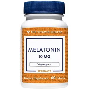 The Vitamin Shoppe Melatonin for Sleep - 10 MG, 60 Tablets, Multicolor, 60 CT