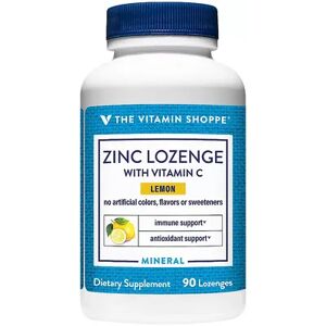 The Vitamin Shoppe Zinc Lozenge with Vitamin C - Lemon, 90 Lozenges, Multicolor, 90 CT