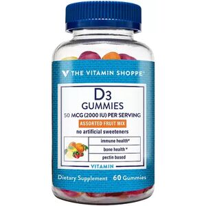 The Vitamin Shoppe Vitamin D3 Gummies - Assorted Fruit (60 Gummies), Multicolor, 60 CT