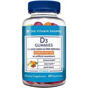 The Vitamin Shoppe Vitamin D3 Gummies - Assorted Fruit (60 Gummies), Multicolor, 60 CT