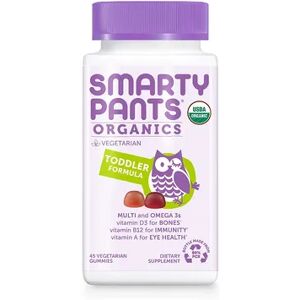 SmartyPants Vitamins Organic Toddler Formula Gummy Vitamin, Multicolor, 45 CT