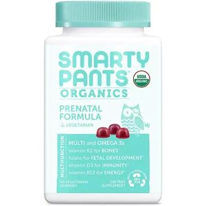 SmartyPants Vitamins Organic Prenatal Formula Gummy Vitamin, Multicolor, 90 CT