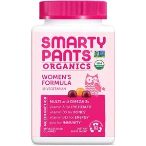 SmartyPants Vitamins Organic Women's Formula Gummy Vitamin, Multicolor, 90 CT