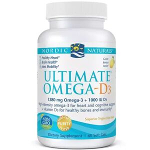 Nordic Naturals Ultimate Omega-D3 Supplement - 60 Count, Multicolor, 60 CT