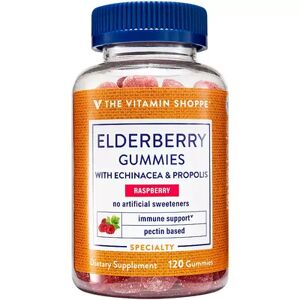 The Vitamin Shoppe Elderberry Gummies for Adults - Raspberry (120 Gummies), Multicolor, 120 CT