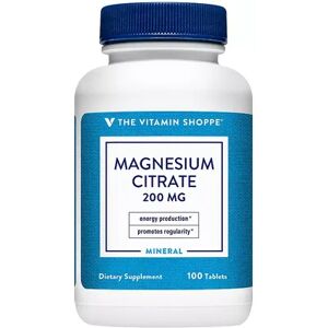 The Vitamin Shoppe Magnesium Citrate - 200 MG, Multicolor, 100 CT