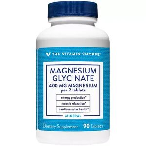 The Vitamin Shoppe Magnesium Glycinate - 400 MG, 90 Tablets, Multicolor, 90 CT