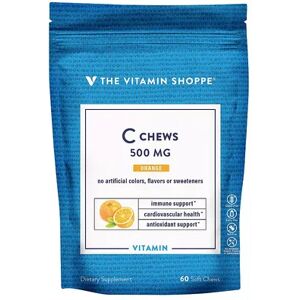 The Vitamin Shoppe Vitamin C - 500 MG, 60 Soft Chews, Multicolor, 60 CT