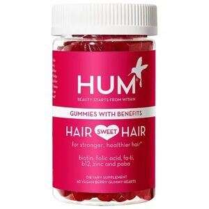HUM Nutrition Hair Sweet Hair - Hair Growth Vegan Gummies with Biotin and Folic Acid, Multicolor