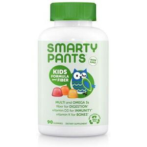 SmartyPants Vitamins Kids Formula and Fiber Gummy Vitamin, Multicolor, 90 CT