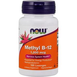 NOW Foods Methyl B-12 1,000 mcg - 100 Lozenges, Multicolor, 100 CT