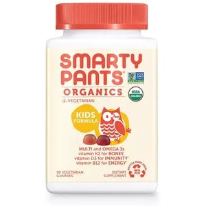 SmartyPants Vitamins Organic Kids Formula Gummy Vitamin, Multicolor, 90 CT