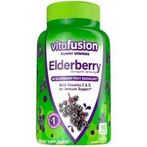 Vitafusion Elderberry Adult Gummy Vitamin, Multicolor, 90 CT