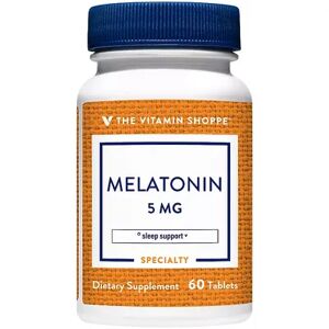 The Vitamin Shoppe Melatonin for Sleep - 5 MG, 60 Tablets, Multicolor, 60 CT