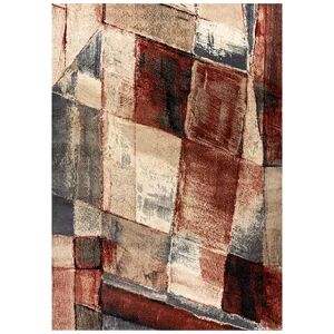 Art Carpet Adenning Checkerboard Rug, Red, 5X8 Ft