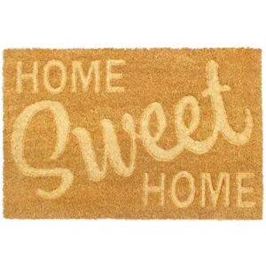 RugSmith Natural Machine Tufted Embossed Home Sweet Home Coir Doormat, Beig/Green, 16X24