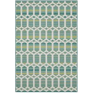 Mohawk Home Hex Trellis Indoor/Outdoor Area Rug, Blue, 8X10 Ft