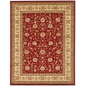 Unique Loom St. Louis Voyage Rug, Red, 3Ft Rnd