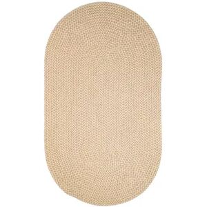 Colonial Mills Woven Natural Houndstooth Rug, Beig/Green, 2X4FT OVAL