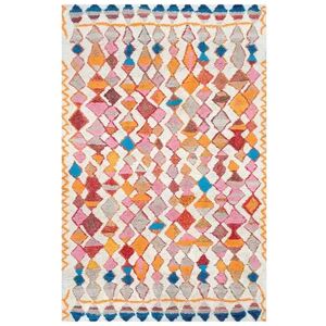 nuLoom Hand Tufted Moroccan Helaine Shaggy Area Rug, Multicolor, 5X8 Ft