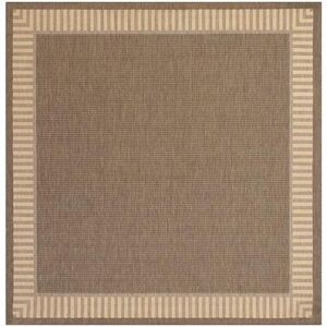 Couristan Recife Wicker Stitch Indoor Outdoor Rug, Brown, 2X12 Ft