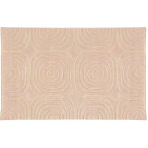 Pantone UNIVERSE Optic Carved Geometric Wool Rug, Pink, 5X8 Ft