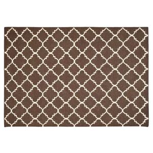 Safavieh Dhurries Diamond Quatrefoil Handwoven Flatweave Wool Rug, Brown, 2.5X8 Ft