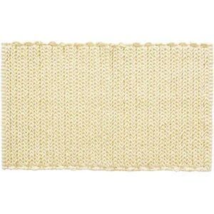 Madison Park Copula Yarn Dyed Cotton Chenille Chain Stitch Bath Rug, Yellow, 24X40