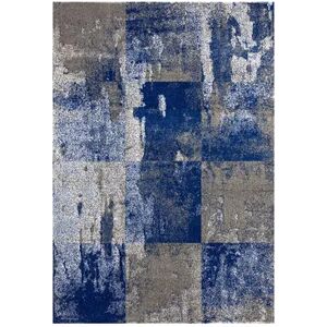 Art Carpet Twister Checkerboard Rug, Blue, 5X8 Ft