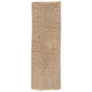 Linon New Flokati Wool Rug Runner - 2'4'' x 8'6'', Beig/Green, 2-4X8