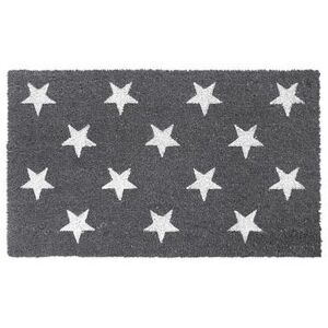 RugSmith Machine Tufted Stars Coir Doormat, White, 18X30
