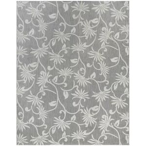 Reyn Spooner Polynesian Pareau Gray Cream Area Rug, Grey, 5X7 Ft