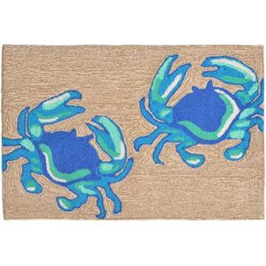 Liora Manne Frontporch Crabs Indoor Outdoor Rug, Blue, 2X5 Ft