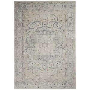 Kathy Ireland Home Malta Vintage Area Rug, White, 9X12 Ft