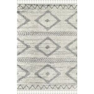 ABANI HOME Abani Willow WIL110A Bohemian Geometric Ivory and Grey Area Rug, Multicolor, 8X10 Ft