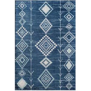 CosmoLiving Bodrum Moroccan Tribal Native Rug, Blue, 8X12 Ft