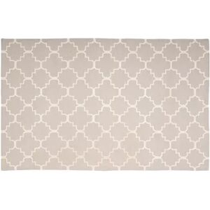 Safavieh Dhurries Diamond Quatrefoil Handwoven Flatweave Wool Rug, Grey, 2.5X10 Ft