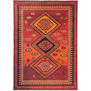 My Magic Carpet Phoenix Kilim Waterproof Machine Washable Rug, Red, 2.5X7 Ft